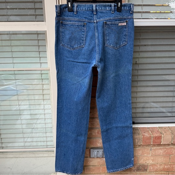 💖 Vintage Calvin Klein 100% Cotton Blue Denim Straight-Leg Jeans - Picture 2 of 16